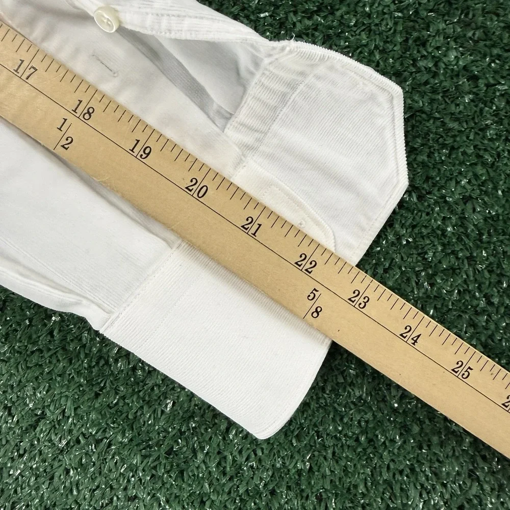 Fray Per Stanley Korshak Men's Corduroy Long Sleeve Button Shirt Large White